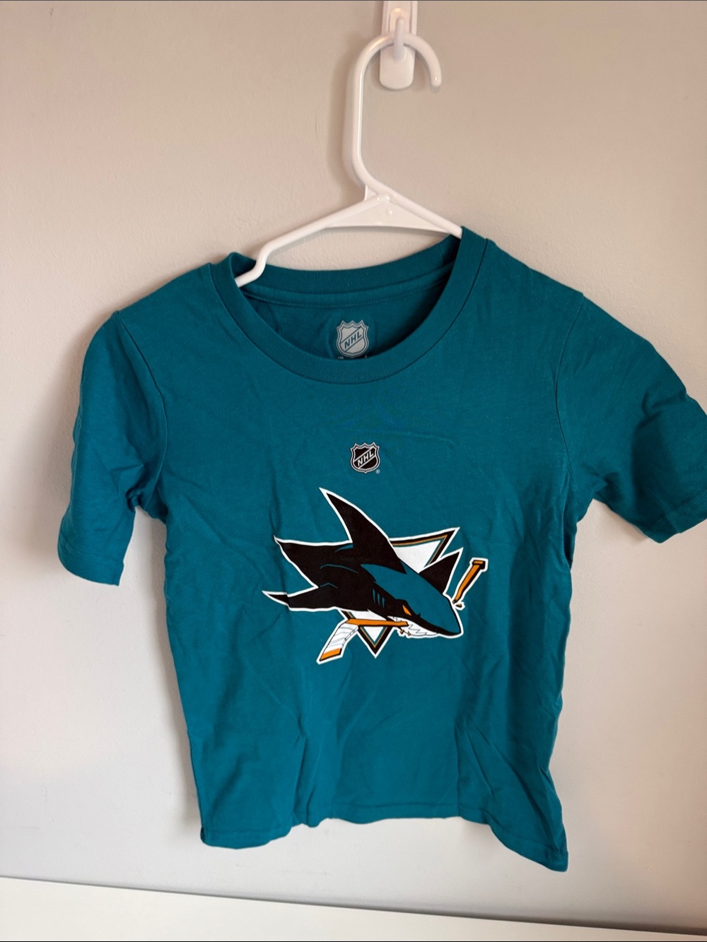 NHL Kids Teal San Jose Sharks Logo Tee
